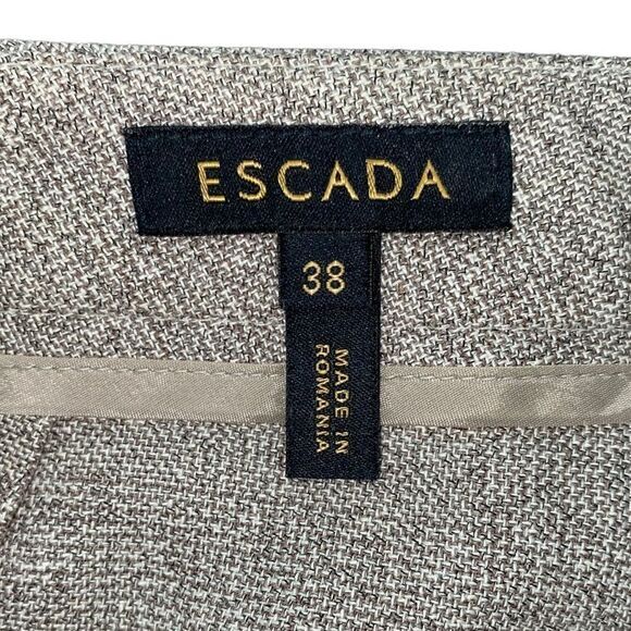 Escada women’s pants Style 5012618 in color moonstone Silk/Wool Blend‎ size 38 - Picture 6 of 10
